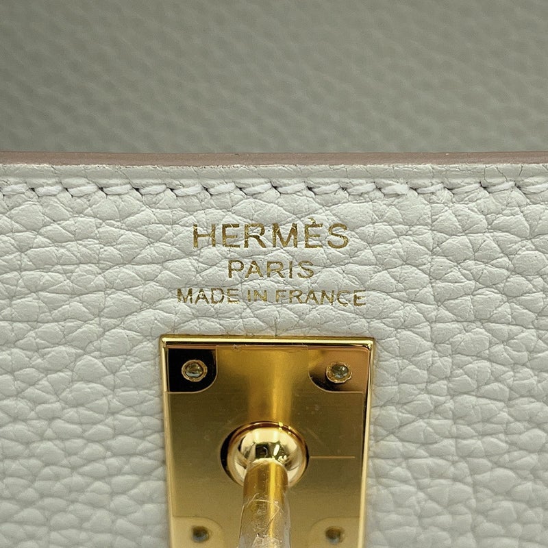 エルメス ハンドバッグ ケリー25 内縫い マッシュルーム/ゴールド金具 トゴ B刻印 HERMES Kelly 2wayバッグ