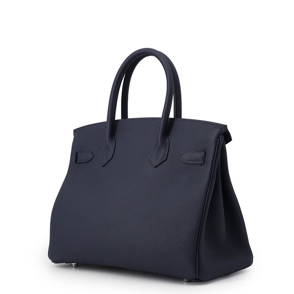 エルメス バーキン30 ブルーニュイ/シルバー金具 トゴ K刻印 HERMES Birkin ハンドバッグ