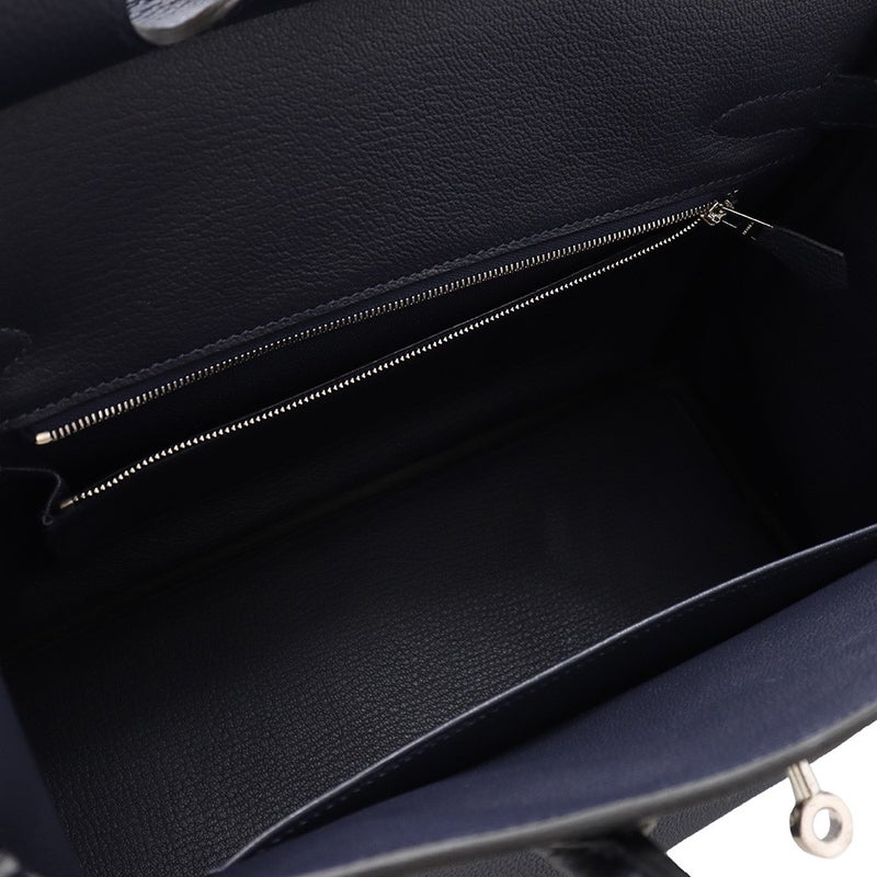 エルメス バーキン30 ブルーニュイ/シルバー金具 トゴ K刻印 HERMES Birkin ハンドバッグ