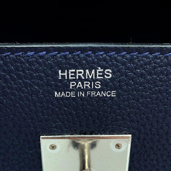 エルメス バーキン30 ブルーニュイ/シルバー金具 トゴ K刻印 HERMES Birkin ハンドバッグ