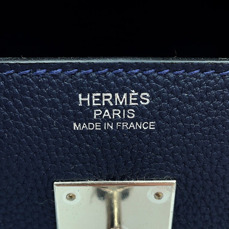 エルメス バーキン30 ブルーニュイ/シルバー金具 トゴ K刻印 HERMES Birkin ハンドバッグ