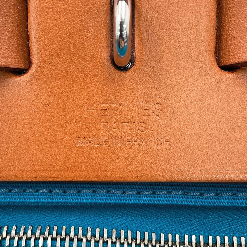 エルメス エールバッグジップPM ブルードガリス/フォーブ/シルバー金具 トワルオフィシエ/ヴァッシュハンター C刻印