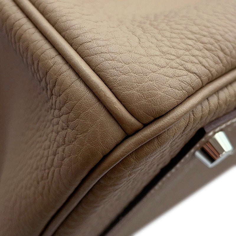 エルメス バーキン40 エトゥープ/シルバー金具 トゴ B刻印 HERMES Birkin ハンドバッグ
