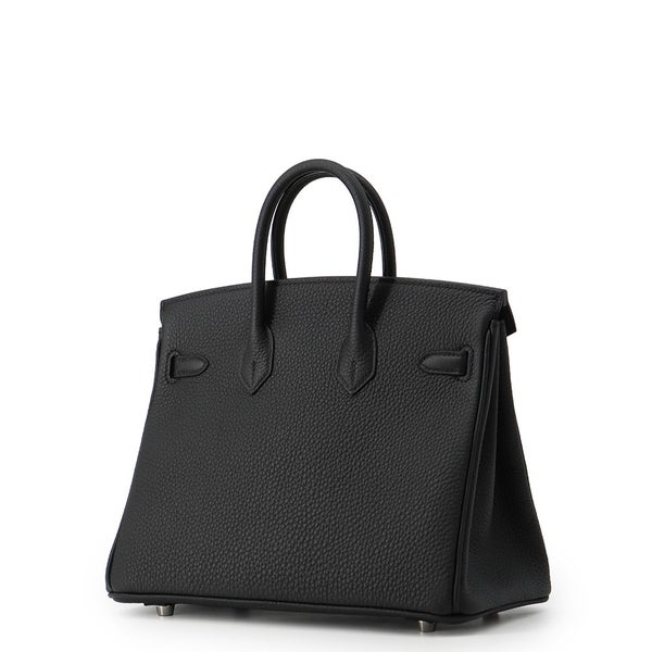 エルメス バーキン25 ブラック/シルバー金具 トゴ G刻印 HERMES Birkin ハンドバッグ 黒