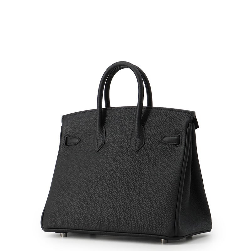 エルメス バーキン25 ブラック/シルバー金具 トゴ G刻印 HERMES Birkin ハンドバッグ 黒