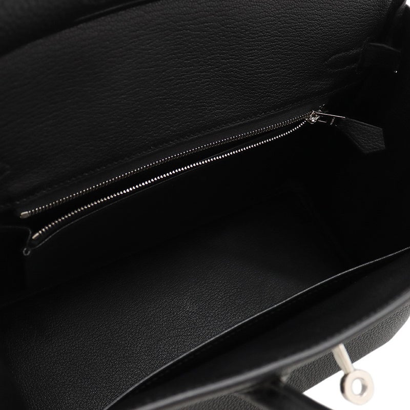 エルメス バーキン25 ブラック/シルバー金具 トゴ G刻印 HERMES Birkin ハンドバッグ 黒