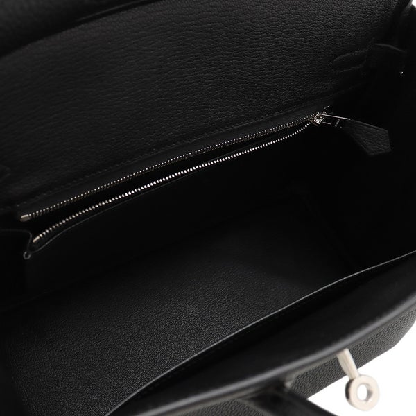 エルメス バーキン25 ブラック/シルバー金具 トゴ G刻印 HERMES Birkin ハンドバッグ 黒