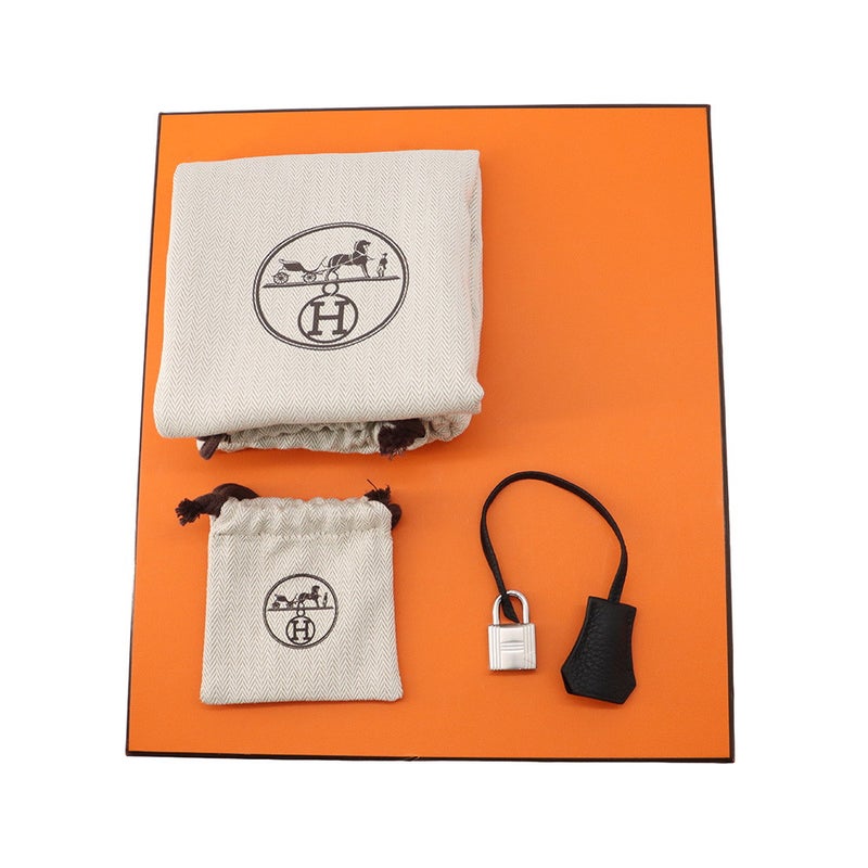 エルメス バーキン25 ブラック/シルバー金具 トゴ G刻印 HERMES Birkin ハンドバッグ 黒