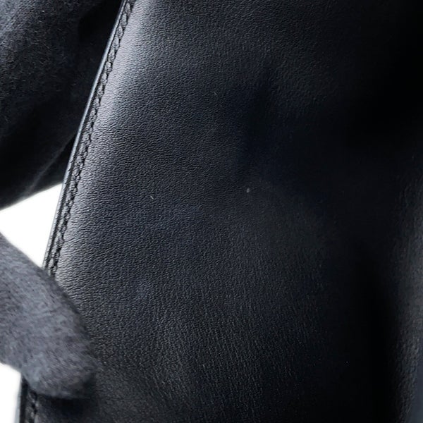 エルメス ハンドバッグ ポシェットケリー ブラック/シルバー金具 スイフト U刻印 HERMES 黒
