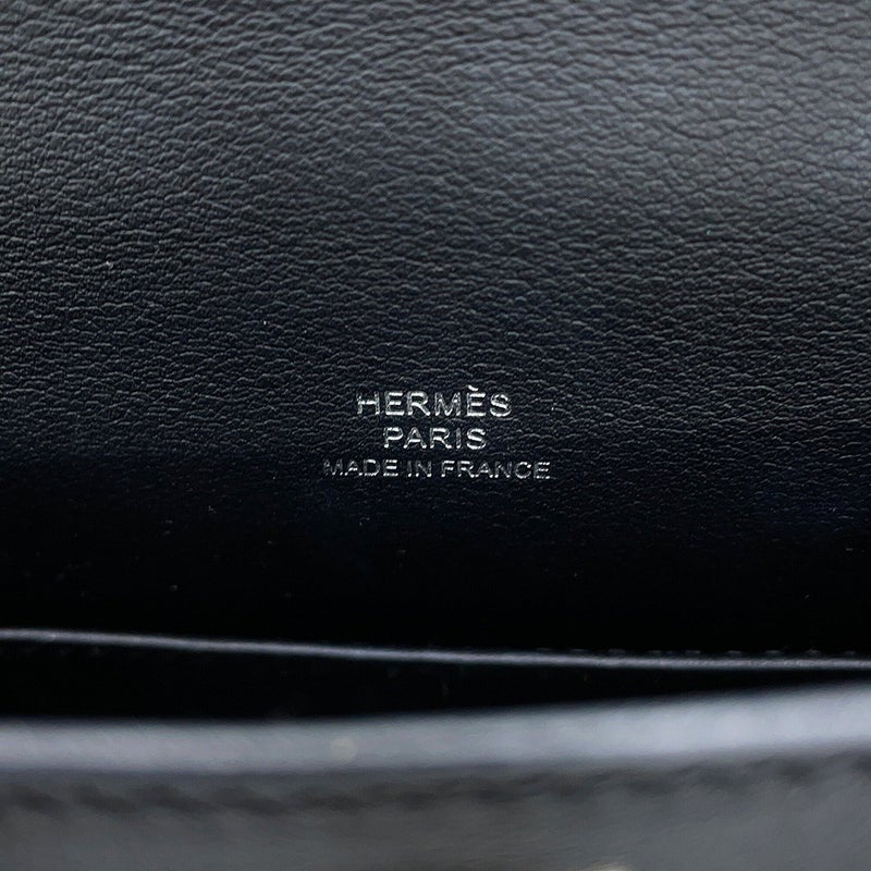 エルメス ハンドバッグ ポシェットケリー ブラック/シルバー金具 スイフト U刻印 HERMES 黒