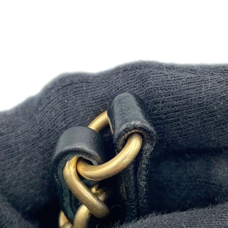 シャネル チェーンショルダーバッグ マトラッセ ココマーク ハートロック ラムスキン AS3979 CHANEL 黒