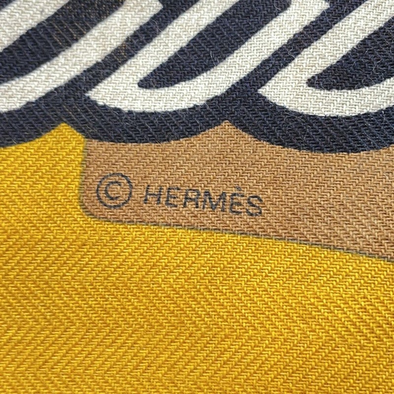 エルメス ストール カレ140 カレジェアン 鐙の幻想 Fantaisie d'Etriers カシミヤ シルク 2024春夏