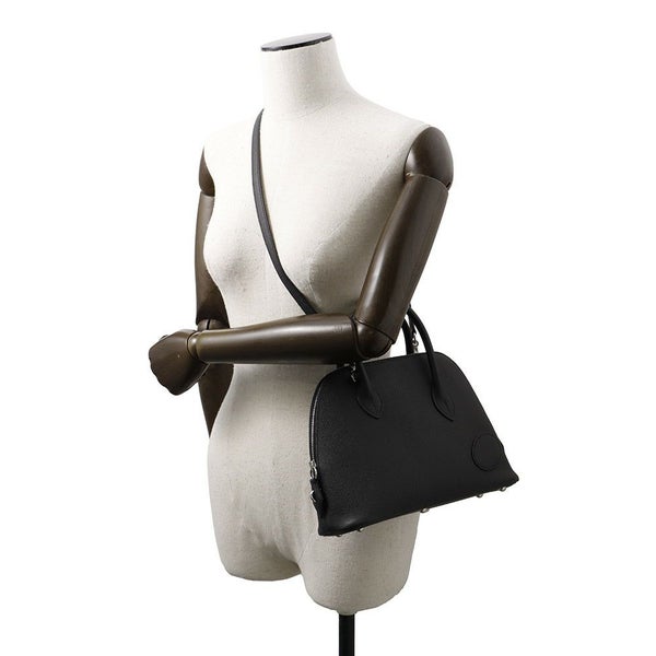 エルメス ボリード1923 25 無秩序 ブラック/シルバー金具 エプソン/スイフト/ヴァッシュハンター B刻印 2wayショルダー 黒