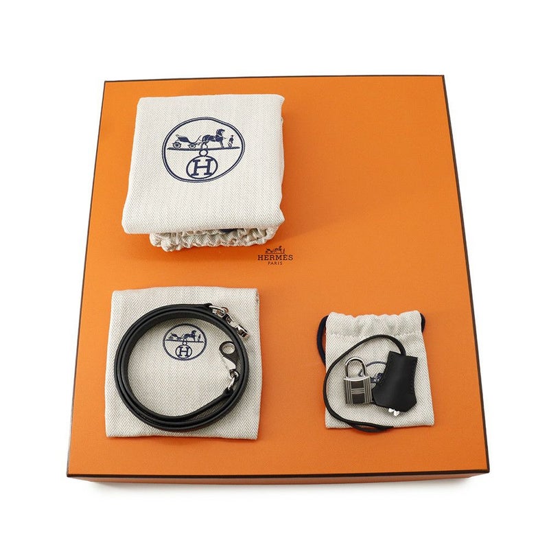 エルメス ボリード1923 25 無秩序 ブラック/シルバー金具 エプソン/スイフト/ヴァッシュハンター B刻印 2wayショルダー 黒