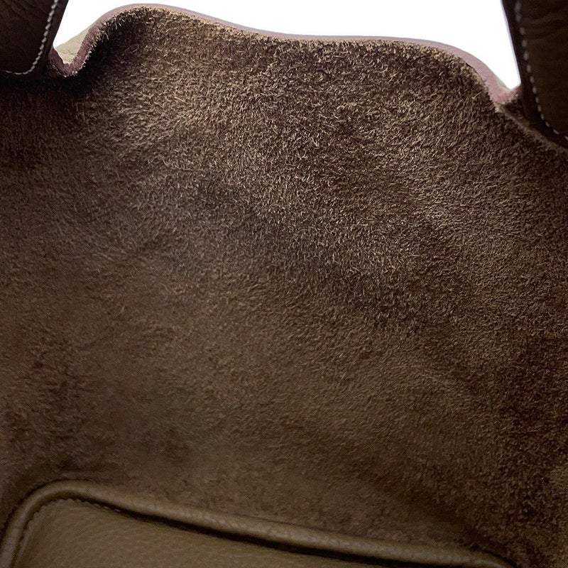 エルメス ハンドバッグ ピコタンロックPM エトゥープ/ゴールド金具 トリヨンクレマンス W刻印 HERMES トートバッグ