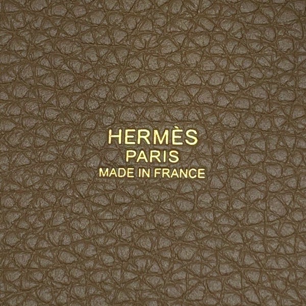 エルメス ハンドバッグ ピコタンロックPM エトゥープ/ゴールド金具 トリヨンクレマンス W刻印 HERMES トートバッグ