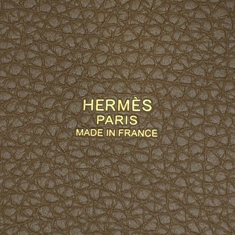 エルメス ハンドバッグ ピコタンロックPM エトゥープ/ゴールド金具 トリヨンクレマンス W刻印 HERMES トートバッグ
