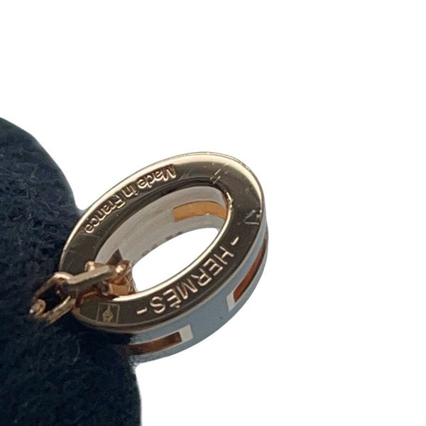 エルメス ネックレス ミニ・ポップアッシュ ブラック/ピンクゴールド金具 HERMES アクセサリー 黒