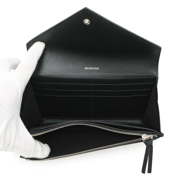 バレンシアガ 長財布 ペーパー スター プリント 499207 BALENCIAGA 黒
