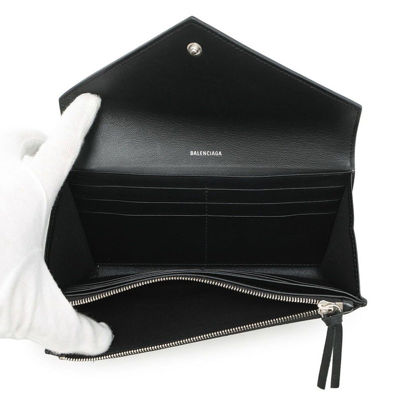 バレンシアガ 長財布 ペーパー スター プリント 499207 BALENCIAGA 黒
