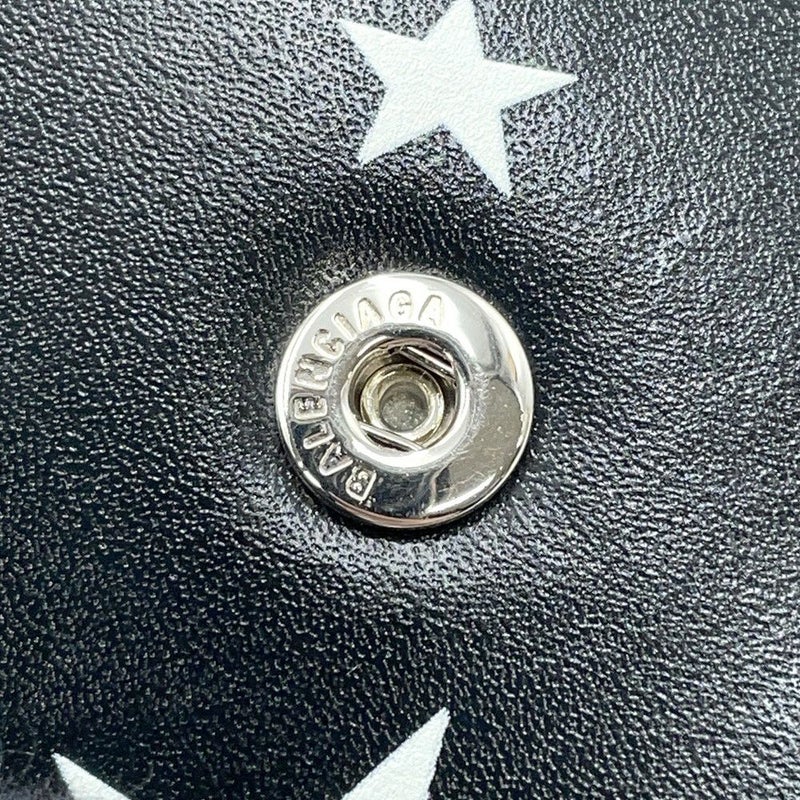 バレンシアガ 長財布 ペーパー スター プリント 499207 BALENCIAGA 黒