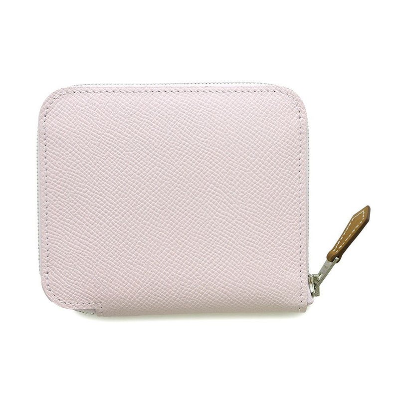 エルメス コインケース アザップコンパクト シルクイン モーヴペール/シルバー金具 エプソン U刻印