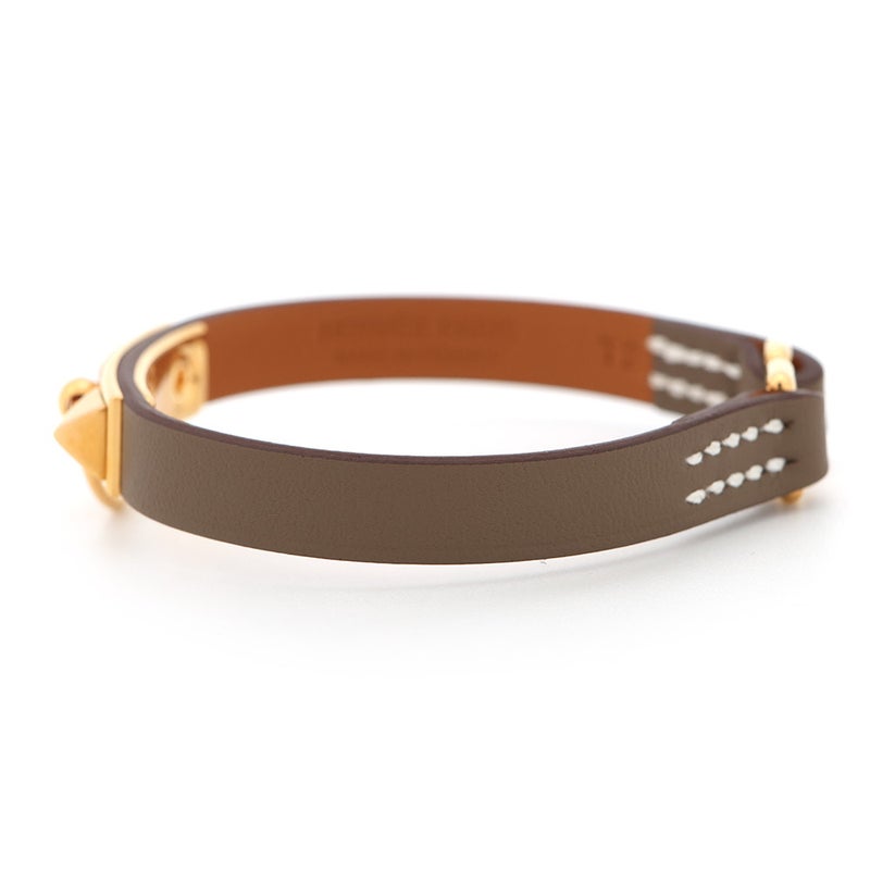エルメス ブレスレット リヴァル ミニ エトゥープ/ゴールド金具 スイフト サイズT2 B刻印 HERMES