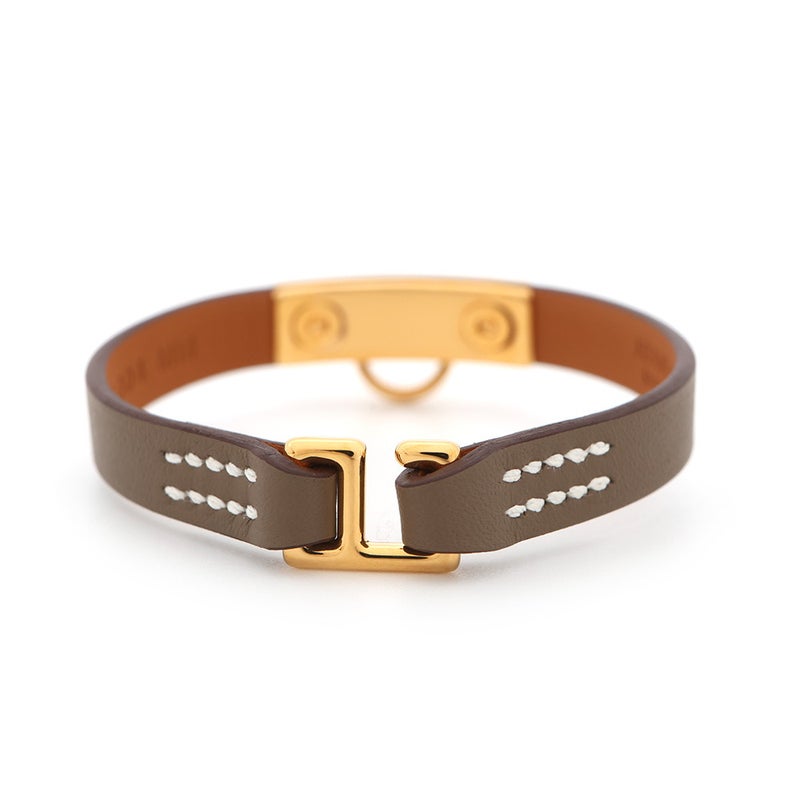エルメス ブレスレット リヴァル ミニ エトゥープ/ゴールド金具 スイフト サイズT2 B刻印 HERMES