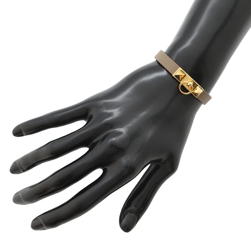 エルメス ブレスレット リヴァル ミニ エトゥープ/ゴールド金具 スイフト サイズT2 B刻印 HERMES