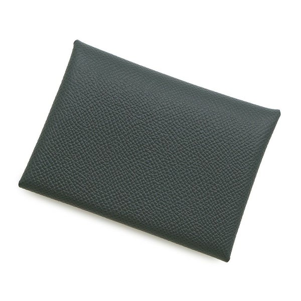 エルメス コインケース カルヴィ デュオ ヴェールマングローブ/シルバー金具 エプソン K刻印 財布