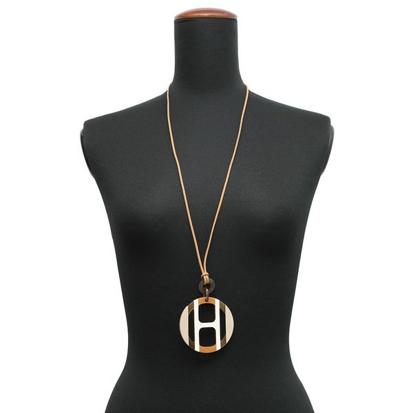 エルメス ネックレス Hエキップ Equipe バッファローホーン HERMES アクセサリー