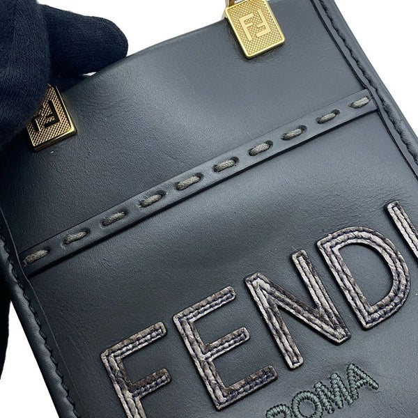 フェンディ ハンドバッグ サンシャイン ショッパー スモール レザー パイソン 8BS051 FENDI 2wayショルダー