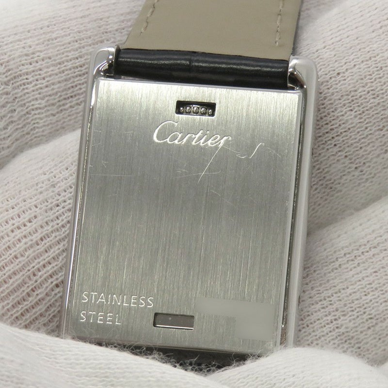 カルティエ タンク バスキュラント W1016830 Cartier 腕時計 ブラック文字盤