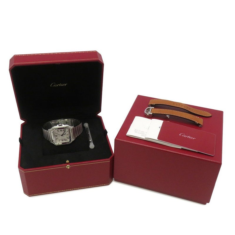 カルティエ サントス ドゥ カルティエ MM WSSA0029 Cartier 腕時計 シルバー文字盤