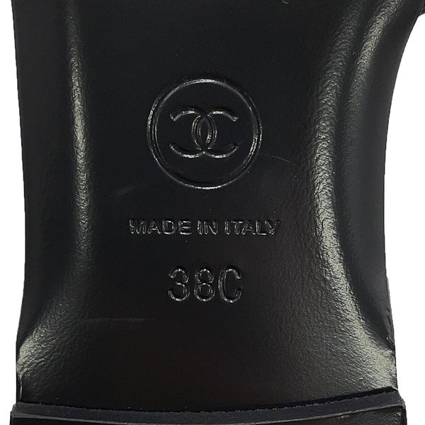 シャネル サンダル ココマーク ミュール ラムスキン レディースサイズ38C G47260 CHANEL 靴 黒 白