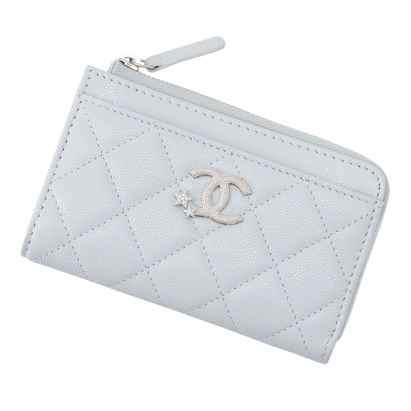シャネル コインケース マトラッセ ココマーク スター フラグメントケース キャビアスキン AP3732 CHANEL 財布 カードケース