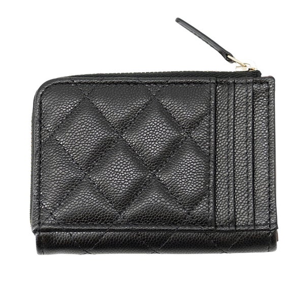 シャネル コインケース マトラッセ ココマーク キャビアスキン AP4893 CHANEL 財布 黒