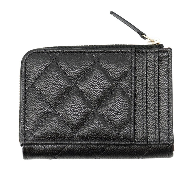 シャネル コインケース マトラッセ ココマーク キャビアスキン AP4893 CHANEL 財布 黒