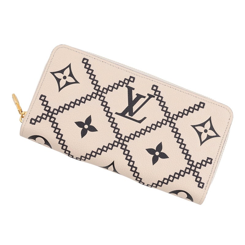 ルイヴィトン 長財布 モノグラム・アンプラント ブロデリー ジッピー・ウォレット M81141 LOUIS VUITTON 財布