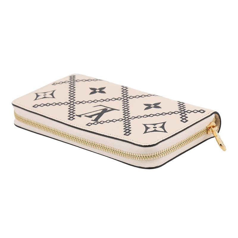 ルイヴィトン 長財布 モノグラム・アンプラント ブロデリー ジッピー・ウォレット M81141 LOUIS VUITTON 財布