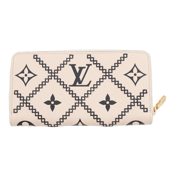 ルイヴィトン 長財布 モノグラム・アンプラント ブロデリー ジッピー・ウォレット M81141 LOUIS VUITTON 財布
