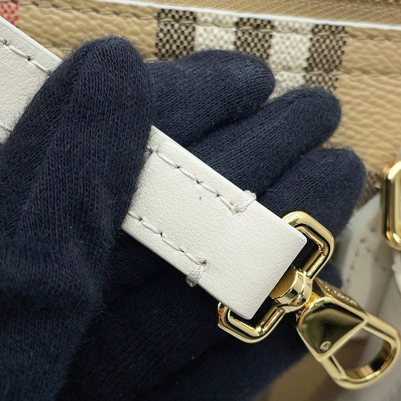 バーバリー ハンドバッグ ミニ チェック ボウリングバッグ PVC/カーフレザー 81251071 BURBERRY 2way