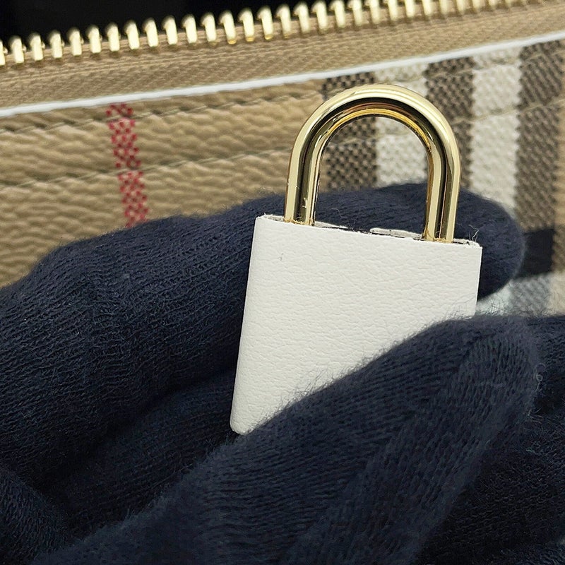 バーバリー ハンドバッグ ミニ チェック ボウリングバッグ PVC/カーフレザー 81251071 BURBERRY 2way