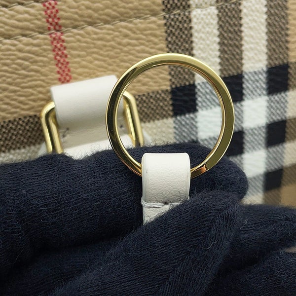 バーバリー ハンドバッグ ミニ チェック ボウリングバッグ PVC/カーフレザー 81251071 BURBERRY 2way