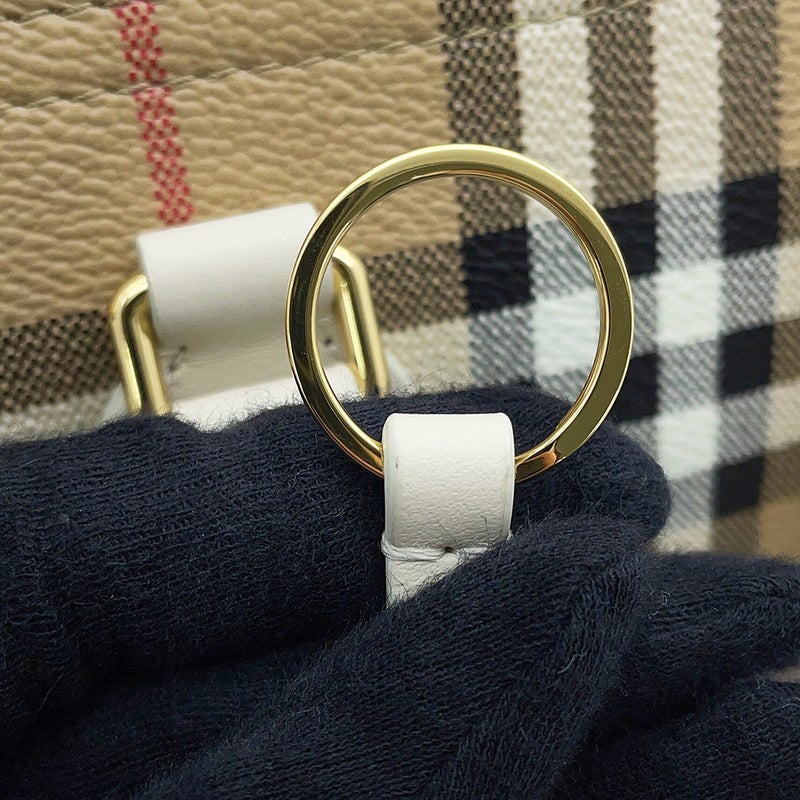 バーバリー ハンドバッグ ミニ チェック ボウリングバッグ PVC/カーフレザー 81251071 BURBERRY 2way