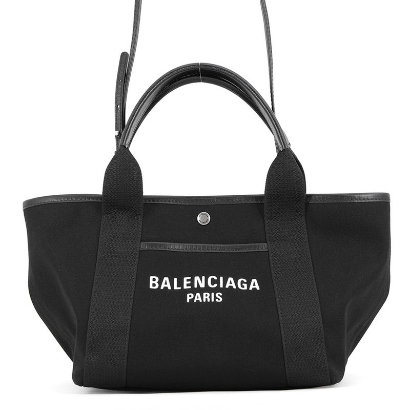 バレンシアガ ハンドバッグ ビアリッツ トートバッグ スモール キャンバス レザー 834501 BALENCIAGA 2way 黒