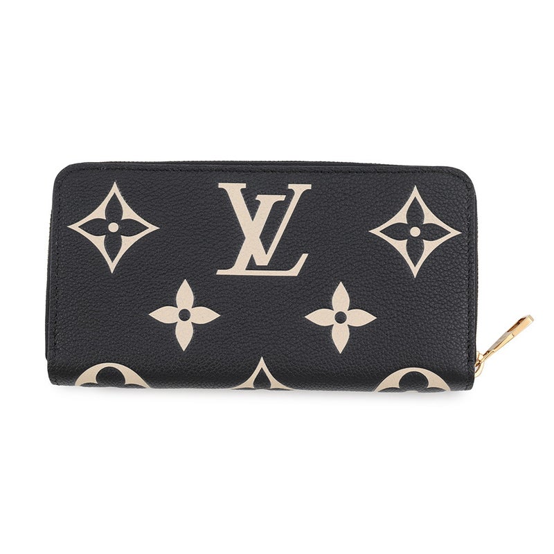 ルイヴィトン 財布 バイカラー モノグラム・アンプラント ジッピー・ウォレット M28794 LOUIS VUITTON 長財布 黒
