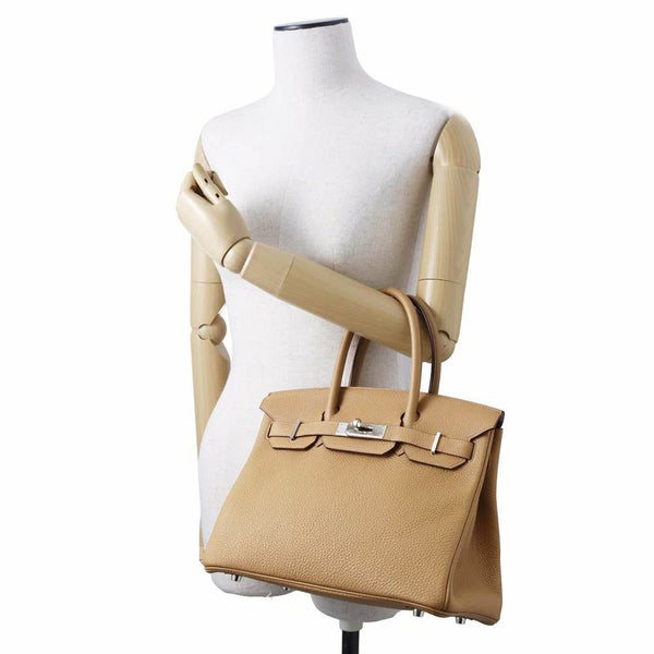 エルメス バーキン30 ビスキュイ/シルバー金具 トゴ Z刻印 HERMES Birkin ハンドバッグ
