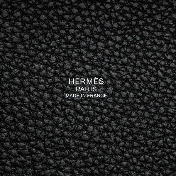 エルメス ハンドバッグ ピコタンロックMM ブラック/シルバー金具 トリヨンクレマンス W刻印 黒
