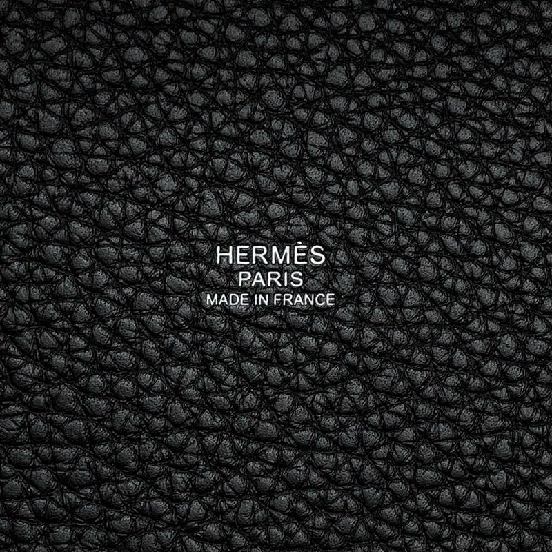 エルメス ハンドバッグ ピコタンロックMM ブラック/シルバー金具 トリヨンクレマンス W刻印 黒